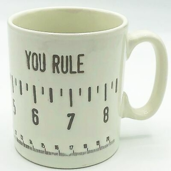 Other - Galerie “You Rule” Inches and Centimeters Mug